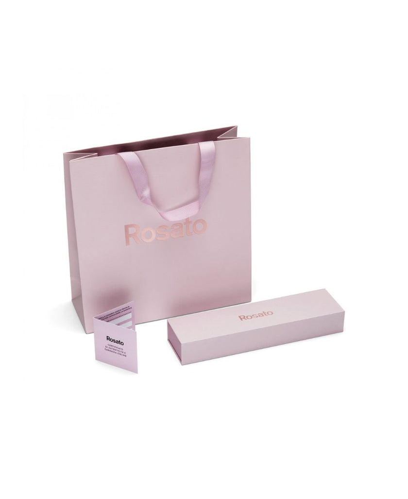 Rosato Anello Fascia in Argento Bianca