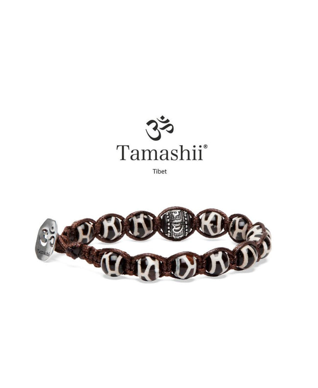 Bracciale Tibetano Tamashii In Agata Musk - Con Perlina In Legno, Regolabile, Unisex - Foto 10