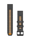 Garmin Cinturino QuickFit® 22mm Graphite/Spark Orange Silicone