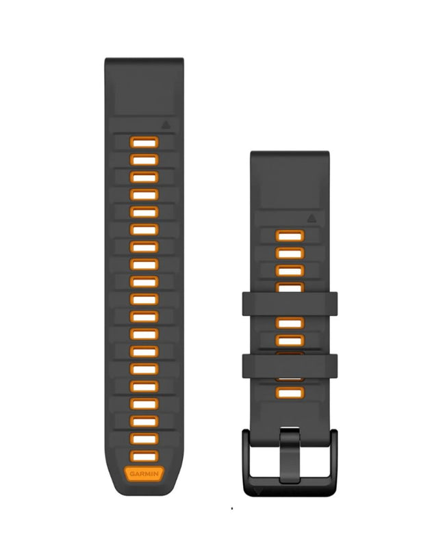 Garmin Cinturino QuickFit® 22mm Graphite/Spark Orange Silicone