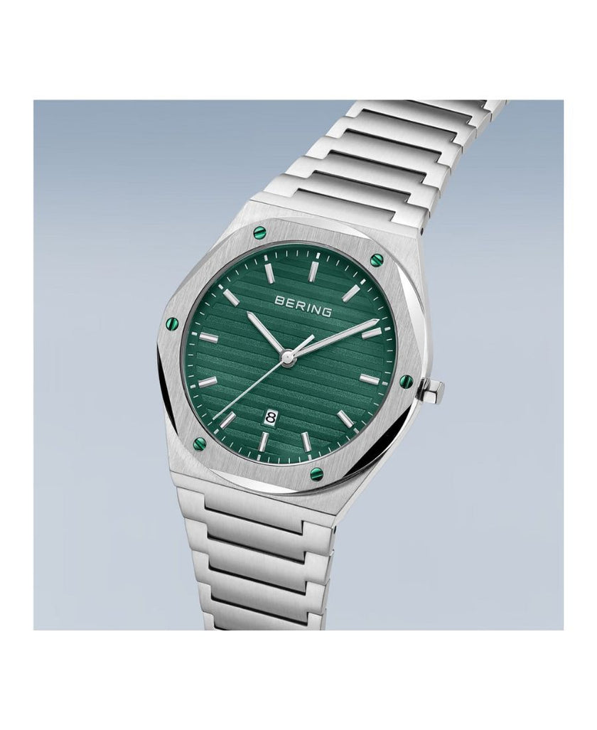 Bering Orologio Uomo Sale Argento Spazzolato
