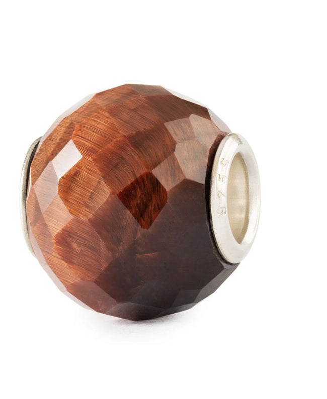 Trollbeads Occhio di Tigre Rosso Rotondo Sfaccettato