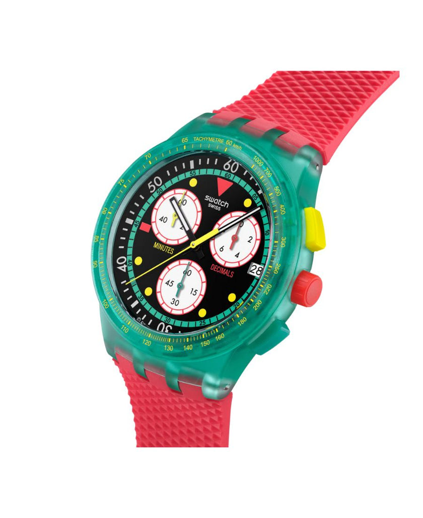 Swatch Orologio NEON EMERALD CHRONO