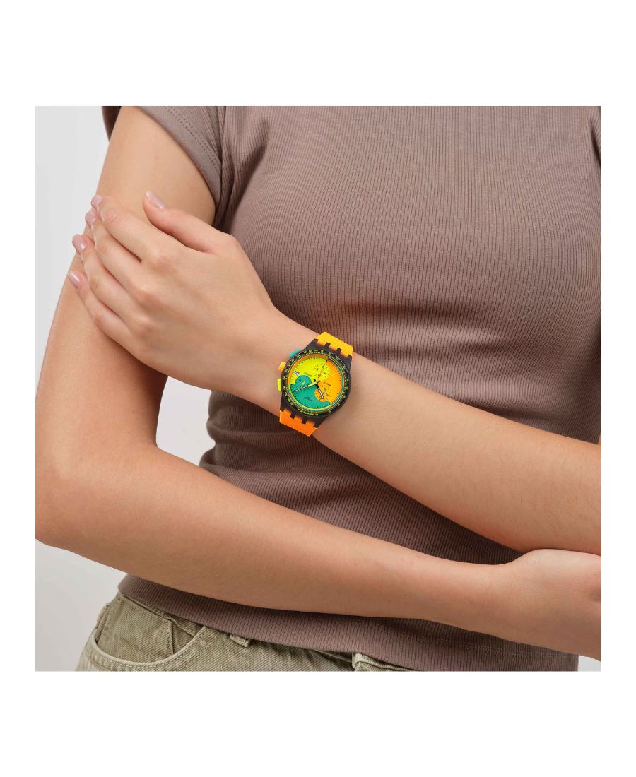 Swatch Orologio NEON SIGNAL FLAG