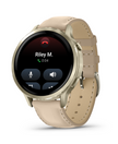 Garmin Venu® 4 - 41 mm, Lunar Gold & Beige Leather