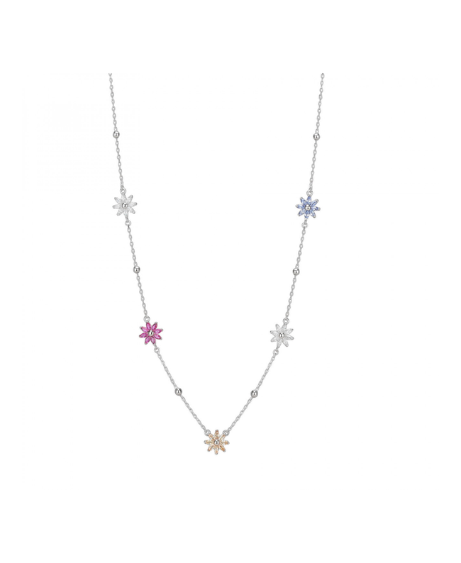 Rosato Collana Corta Fiori Colorati Gaia