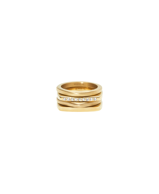 Breil Anello Donna Set Dorato NEW TETRA
