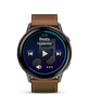 Garmin Venu® 4 - 45 mm, con cinturino in Pelle Marrone