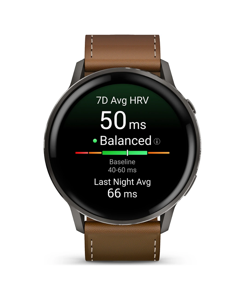 Garmin Venu® 4 - 45 mm, con cinturino in Pelle Marrone