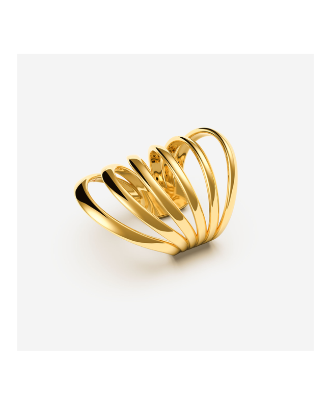 Pianegonda Anello a Sei Fasce Dorato MVP WARDROBE X PIANEGONDA