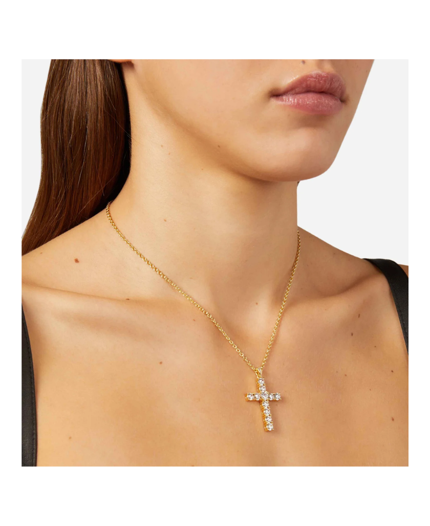 Chiara Ferragni Collana Pendente Bold Cross Gold