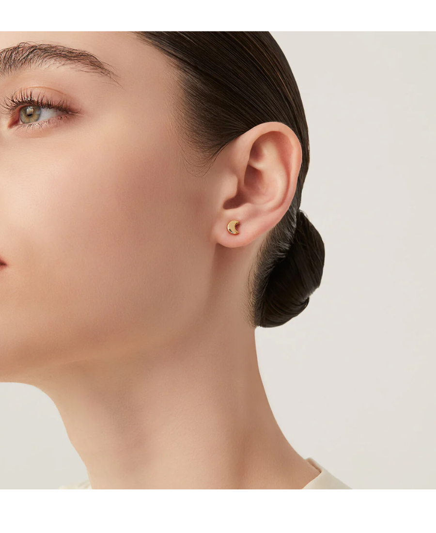 Giovanni Raspini Orecchini Mini Luna Dorati