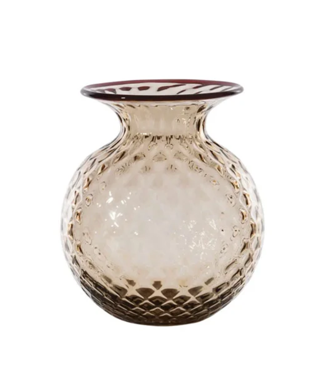Venini Vaso Balloton Fiori Moka Medio