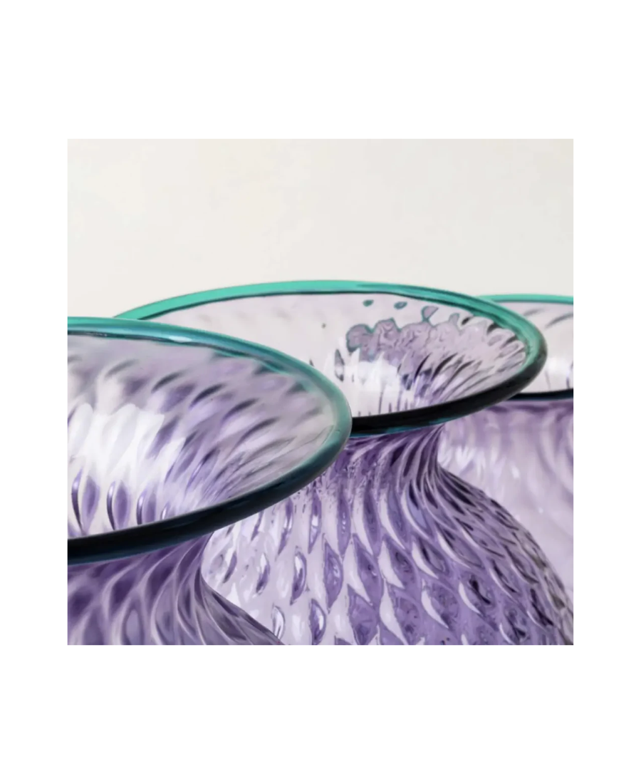 Venini Vaso Balloton Monofiore Lilla Menta Medium