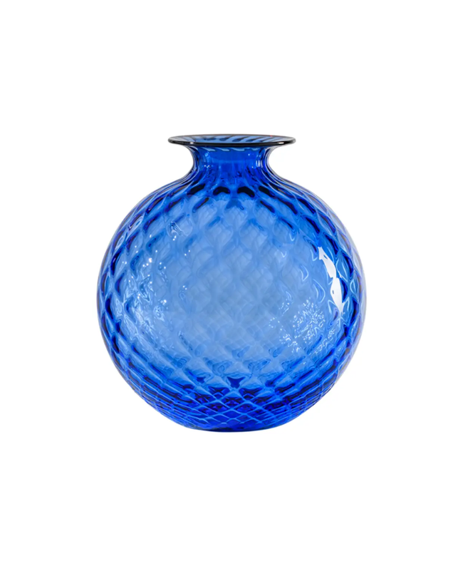 Venini Vaso Monofiore Balloton Zaffiro Small