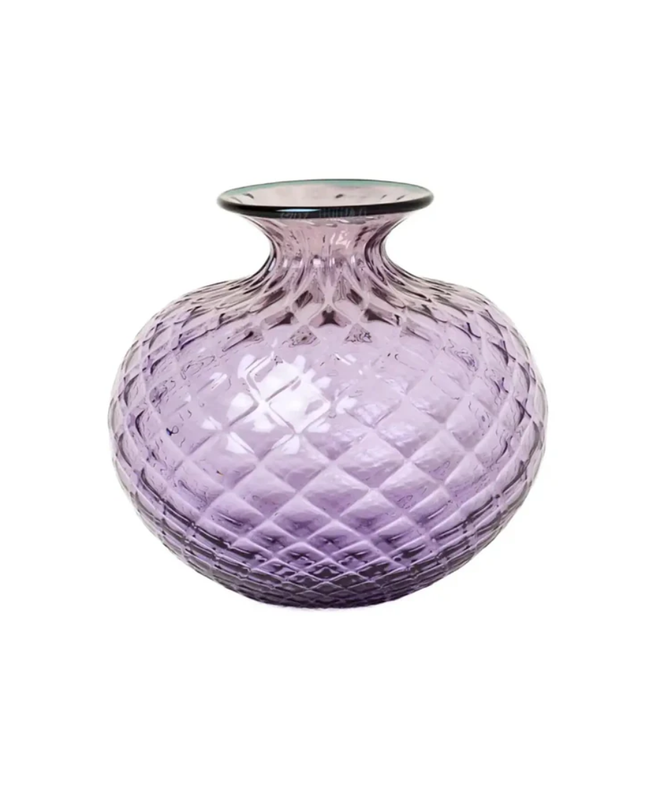 Venini Vaso Monofiore Balloton Lilla Menta