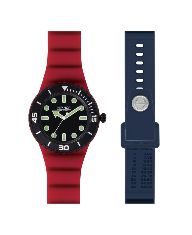 Orologio Hip Hop MASTER Rosso/Blu