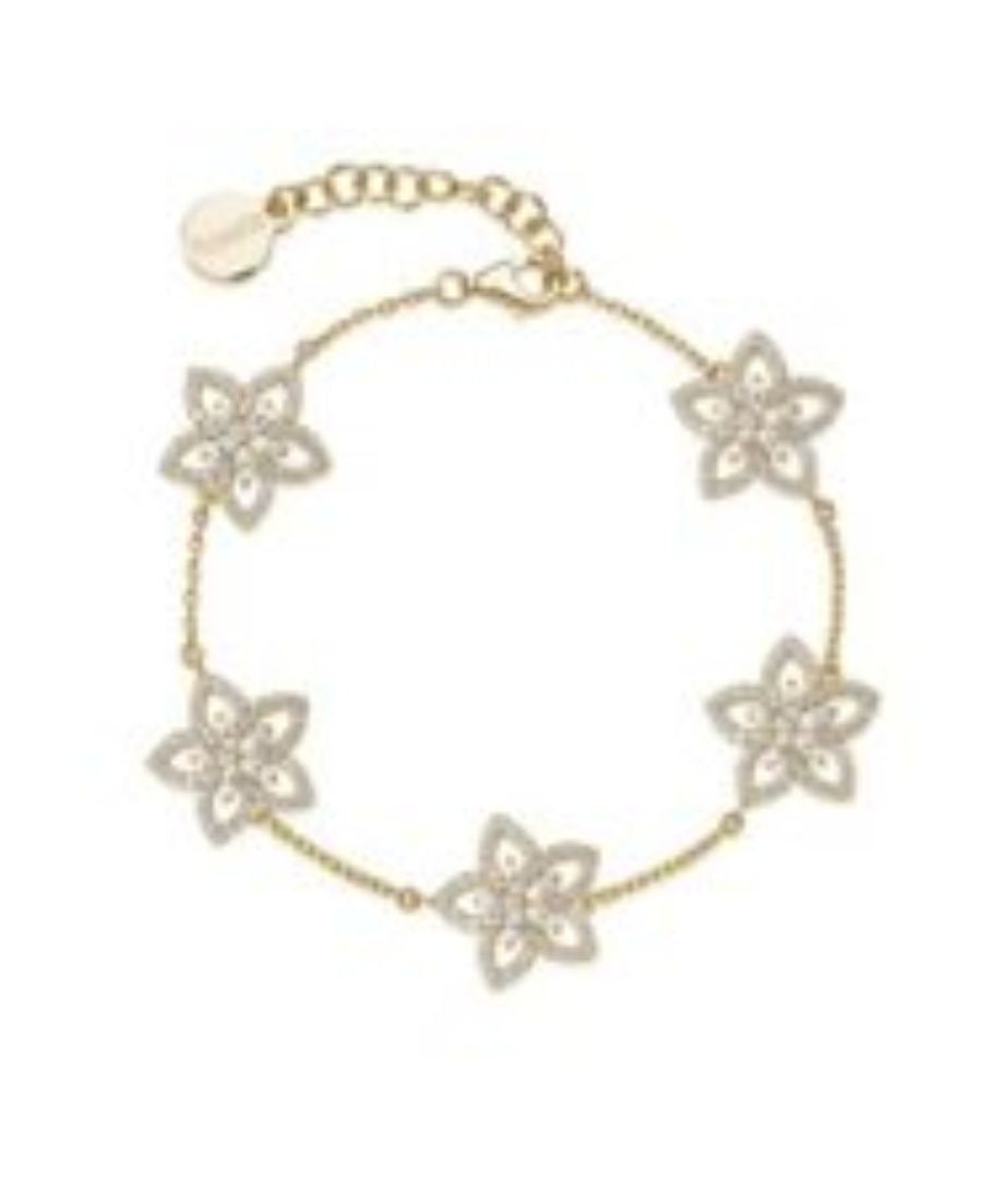 Rosato Bracciale Morbido Fiori Dorato