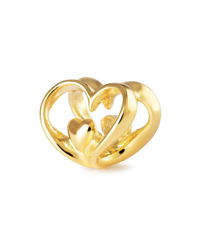Trollbeads Cuore a Cuore, placcato oro