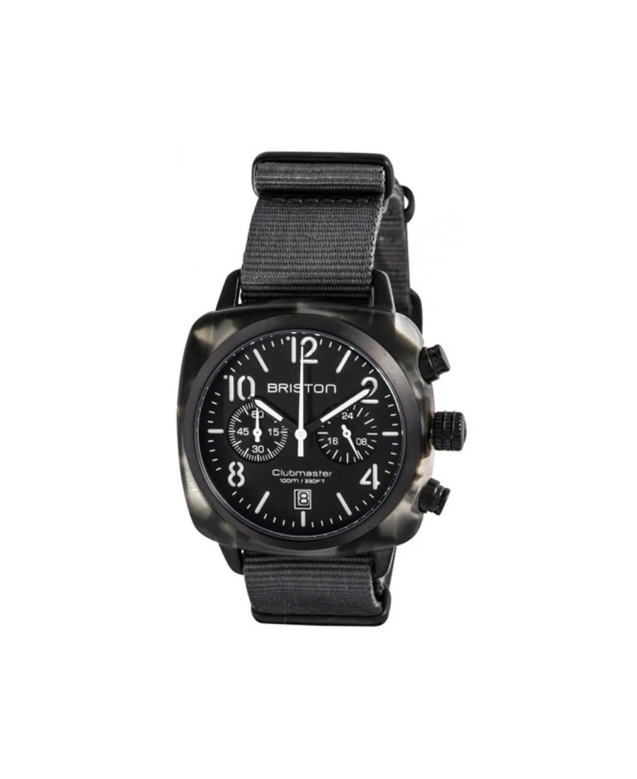 Briston Orologio Clubmaster Classic - Chrono - Black - Grey