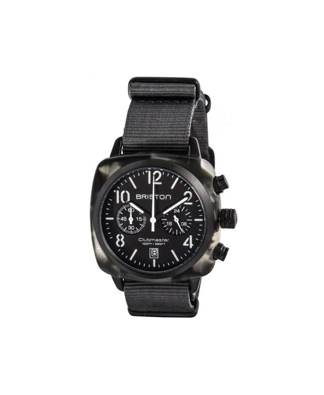 Briston Orologio Clubmaster Classic - Chrono - Black - Grey