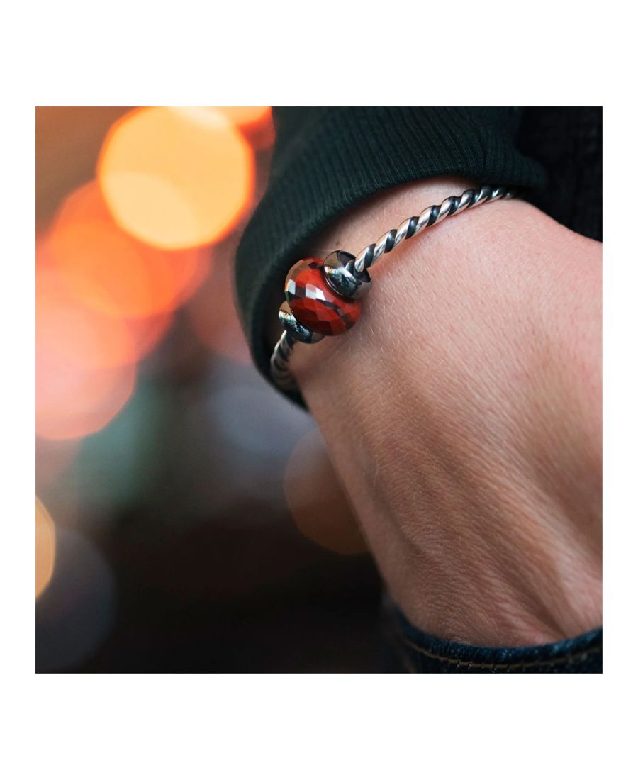 Trollbeads Calcedonio Rosso con Ematite