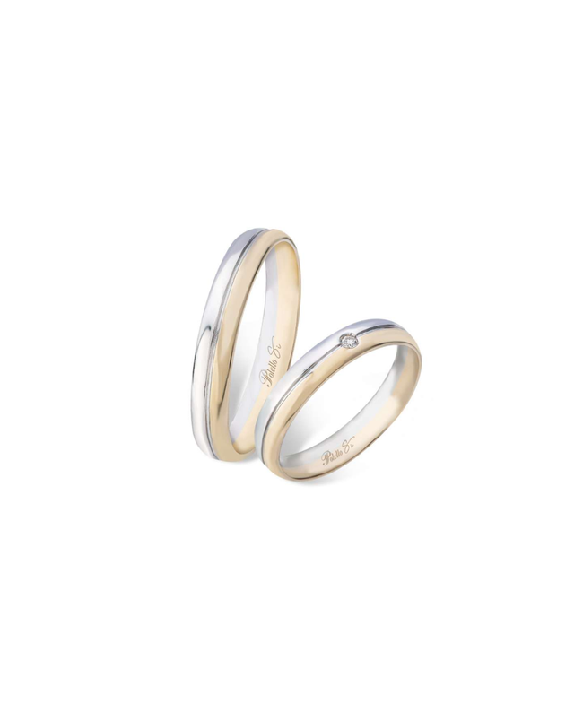 Polello Fedi Bicolore in Oro Bianco e Oro Champagne