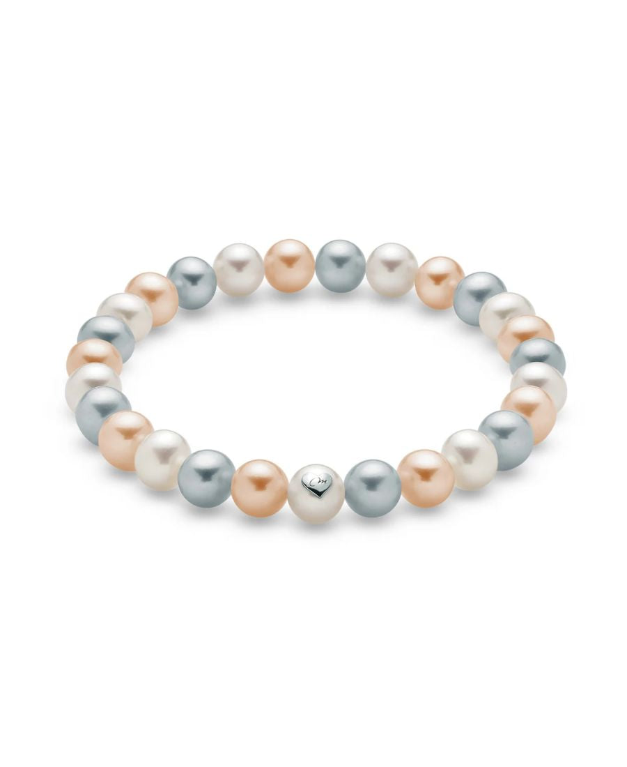 Miluna Bracciale di Perle Elastico