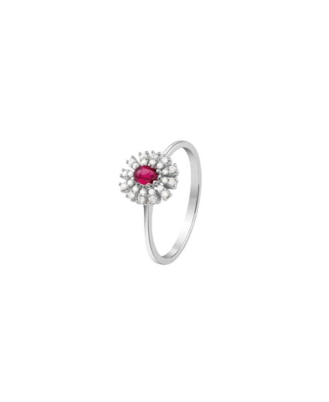 Bliss Anello Girasole Rubino
