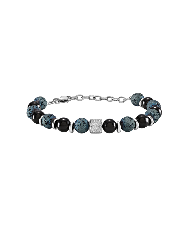 Breil Bracciale Uomo Fusion Onice e Lava Blu