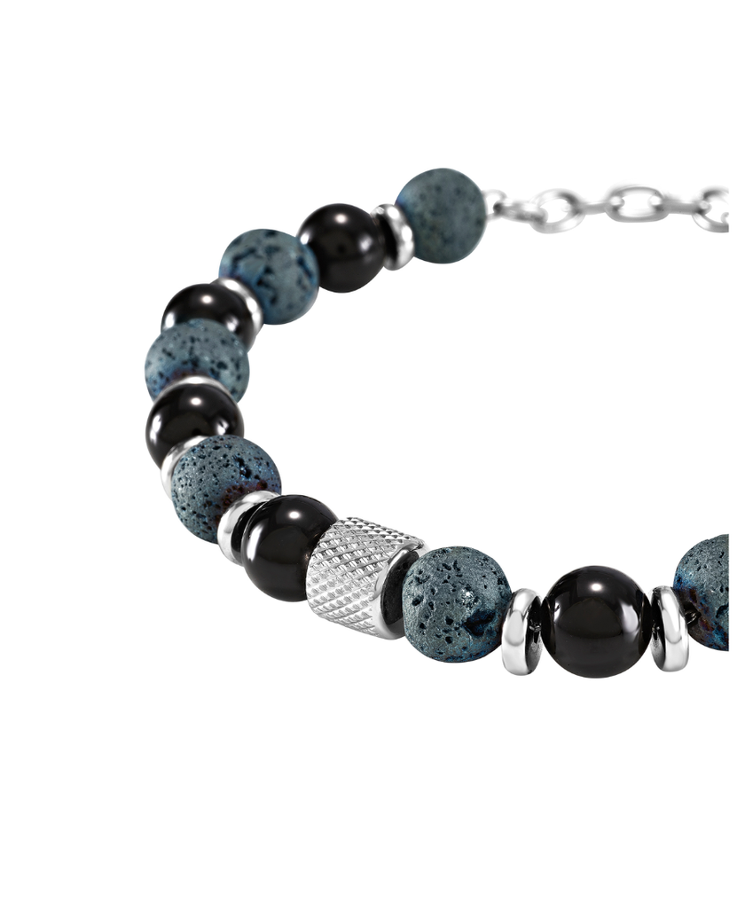 Breil Bracciale Uomo Fusion Onice e Lava Blu