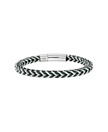 Breil Bracciale Uomo Shackle Argento e Verde Scuro