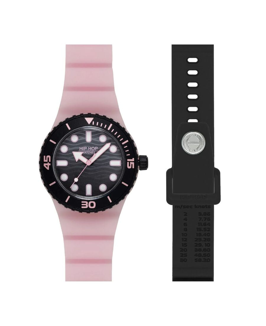 Orologio Hip Hop MASTER nero e rosa
