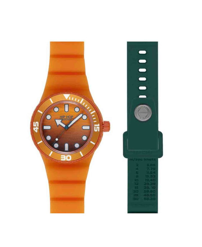 Orologio Hip Hop MASTER arancione e blu