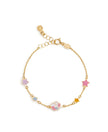 LeBebé Bracciale in oro giallo con unicorno e stelline