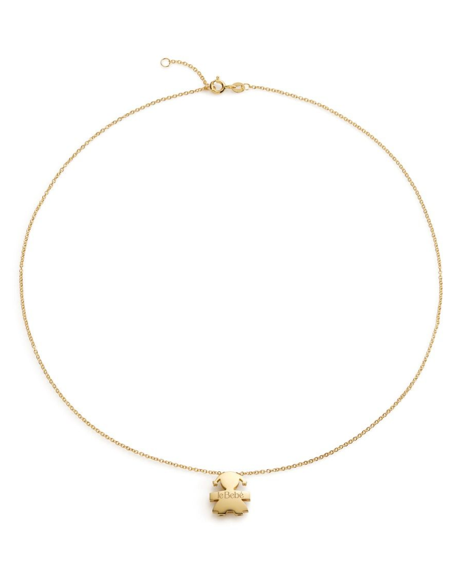 LeBebé Collana I Tesorini Big con Bimba e Catena in Oro Giallo