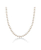 Miluna Collana Filo di Perle In Oro Bianco 6-6,5 mm