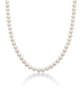 Miluna Collana Filo di Perle In Oro Bianco 5,5-6 mm