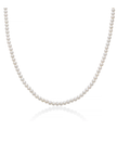 Miluna Collana Filo di Perle in Oro Bianco 4,5-5 mm