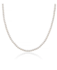 Miluna Collana Filo di Perle in Oro Bianco 4,5-5 mm