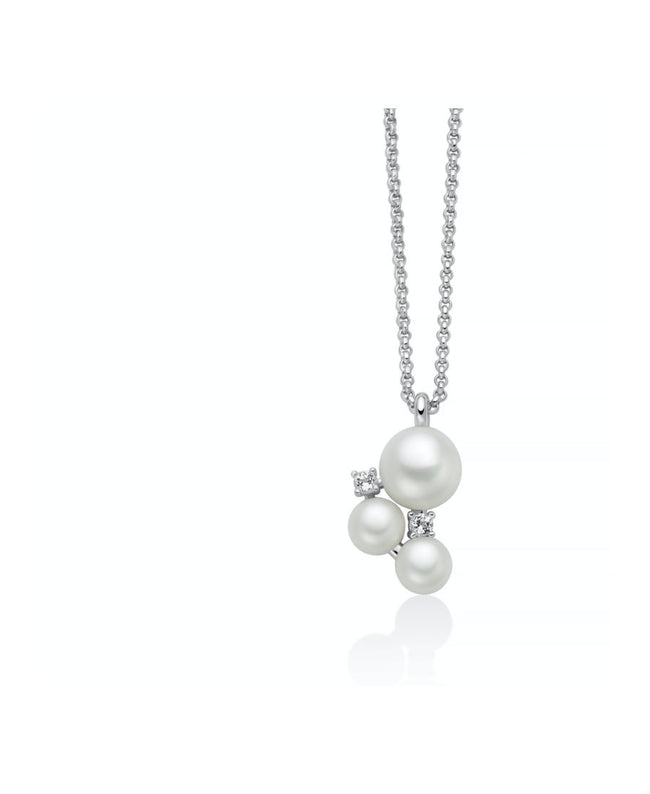 Miluna Collana Andromeda in Argento con Perle e Topazi