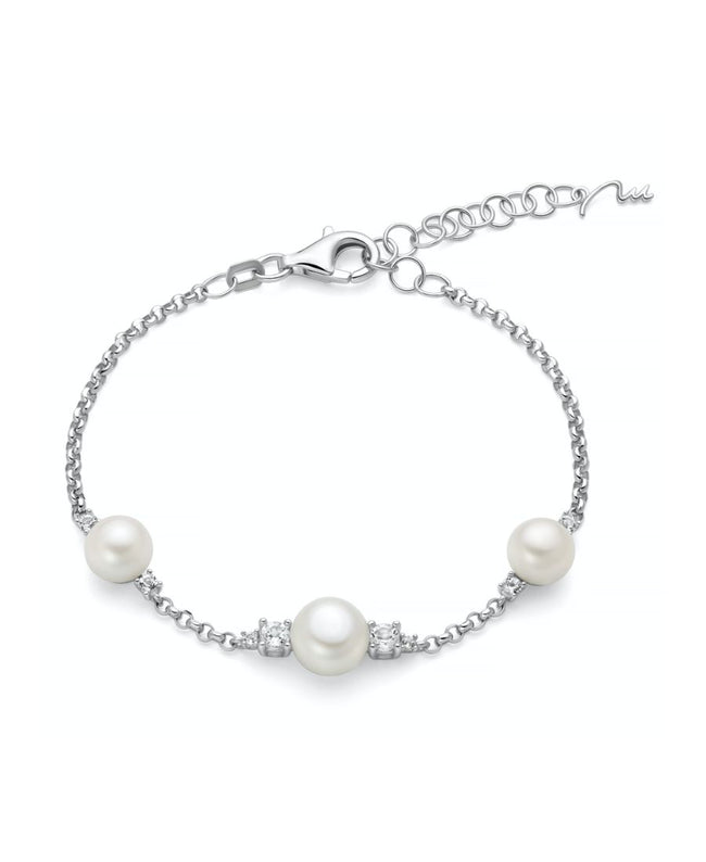 Miluna Bracciale Andromeda in Argento Perle e Topazi