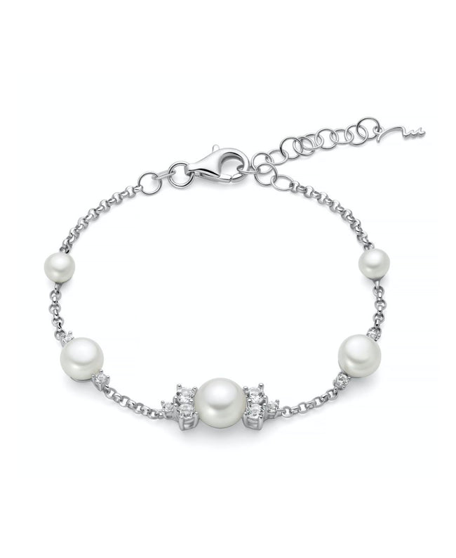 Miluna Bracciale Andromeda in Argento Perle e Topazi