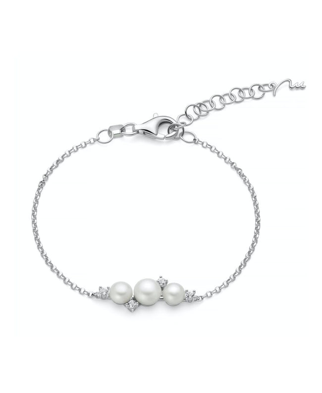 Miluna Bracciale Andromeda in Argento Perle e Topazi