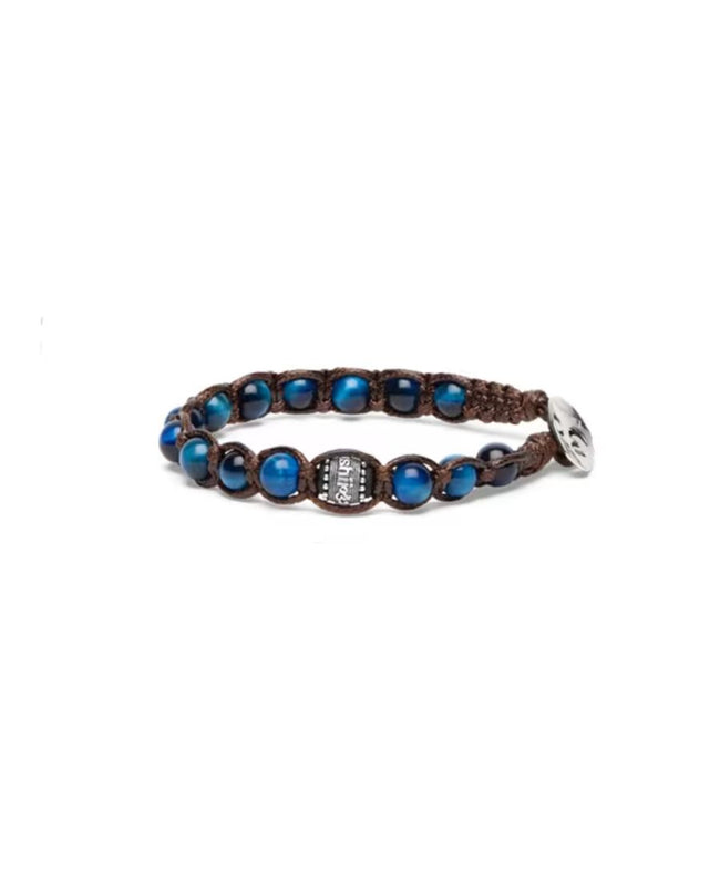 Bracciale Tamashii Occhio di Tigre blu Ruota della Preghiera