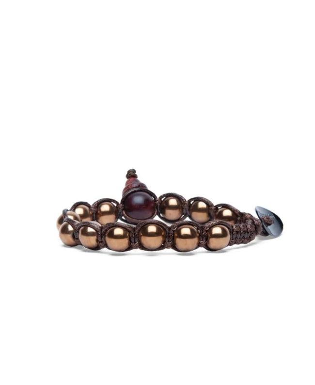 Bracciali Tamashii Pietra Ematite Lucido Marrone
