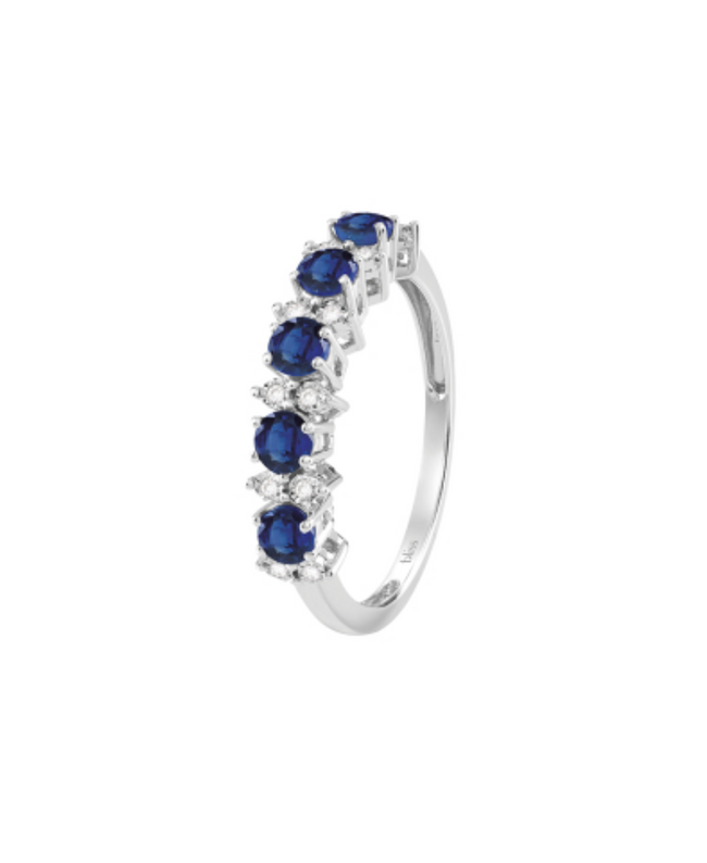 Bliss Anello con Diamanti e Zaffiri Rugiada Colors