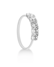 Freelight Anello Veretta a 5 Pietre in Oro 9kt con Diamanti accresciuti