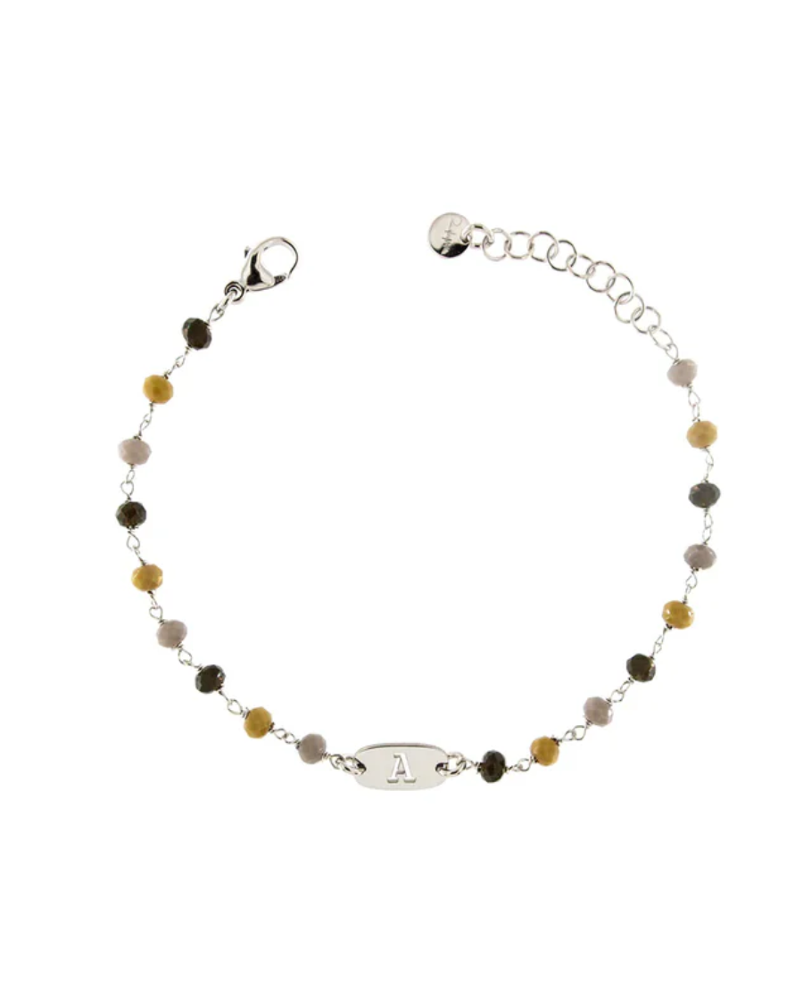 Rue Des Mille Bracciale Unisex con Iniziale Tangle