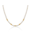 Collana  Miluna Pepite di Perle e Elementi in Argento Dorato